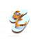 Tongs naturelles Kids LIGHT BLUE ORANGE Tongs naturelles Kids LIGHT BLUE ORANGE