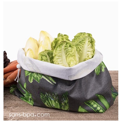 Sac à salades - Modèle Végan - GRAND Sac à salades - Modèle Végan - GRAND