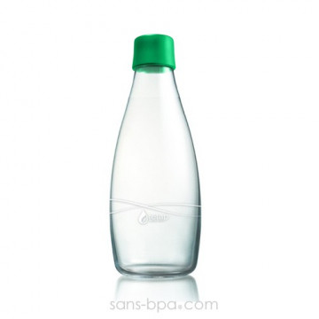 Gourde verre 800 ml GREEN