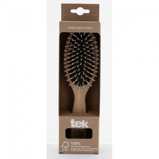 Brosse à cheveux Rectangle - Bois & caoutchouc - Tek