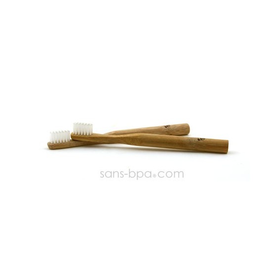 Lot 2 Brosses à dents bambou - Poils médium - Jolie Ronde