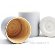 Mug bambou 350 ml LY - BLANC