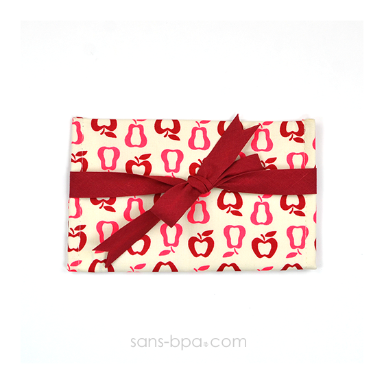 Pochette Mini Cadeau FRUITS - ruban Rouge