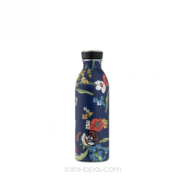 Gourde inox 500 ml URBAN - DENIM BOUQUET