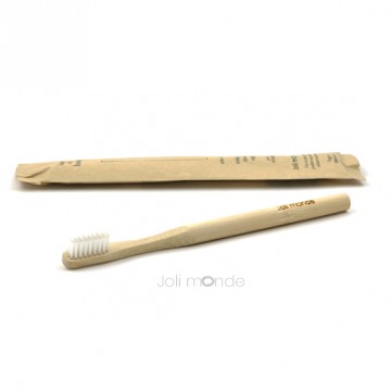 Brosse à dents bambou - Ronde - Poils souples