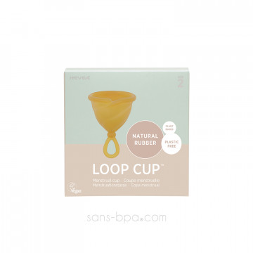 Coupe menstruelle caoutchouc naturel . Flux moyen . Loop Cup - HEVEA