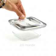 Contenant De verre & d'inox 520ml - Joli Monde