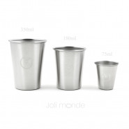 Lot de 4 P'tites timbales inox 180ml - CLEAR