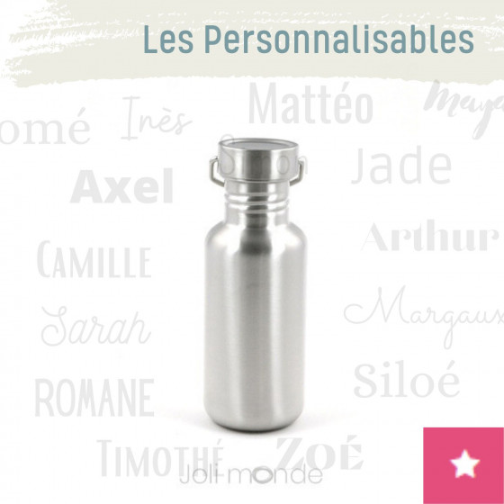 Gourde personnalisable 100% inox 600 ml - La GLOUP - JOLI MONDE