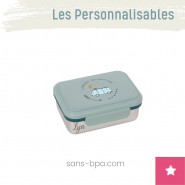 Lunchbox boite à goûter personnalisable inox . Lassig