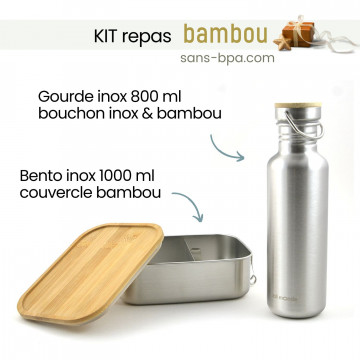 Kit Repas Zéro Déchet - BAMBOU - Joli Monde