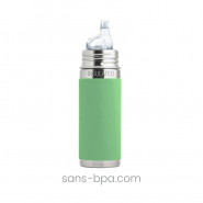 Biberon anti-fuite inox 325 ml - Vert - PURA