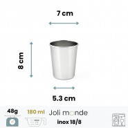 Timbale 180 ml inox gravé TWIST . Abeille & Fleur - JOLI MONDE