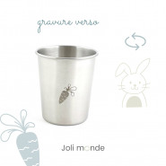 Lot 3 timbales 180 ml inox gravé TWIST . Au jardin . Joli Monde