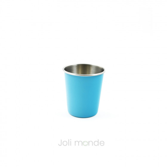 Timbale 180 ml inox color Vert . Motif . JOLI MONDE