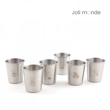 Verre inox 180 ml Motif - JOLI MONDE