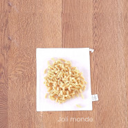 Sac à vrac . maille tissée . MEDIUM 25 x 30 cm - Farines & céréales . Poids 30 g - Joli Monde