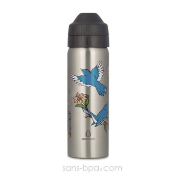 Cocoon - Chinoiserie Birds - gourde 600 ml - Isotherme & anti-fuite - Ecococoon 