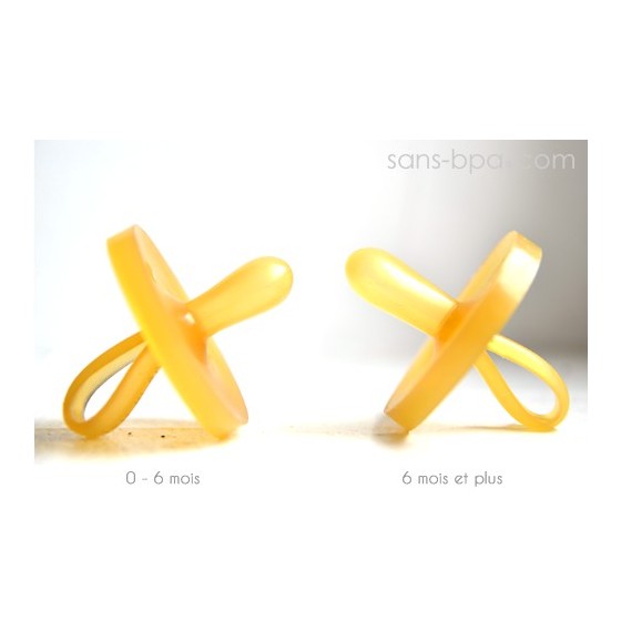 Tétine bébé allaité Caoutchouc 06mois GOLDI Sans BPA