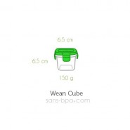Contenant verre Wean Cube 120ml - Framboise